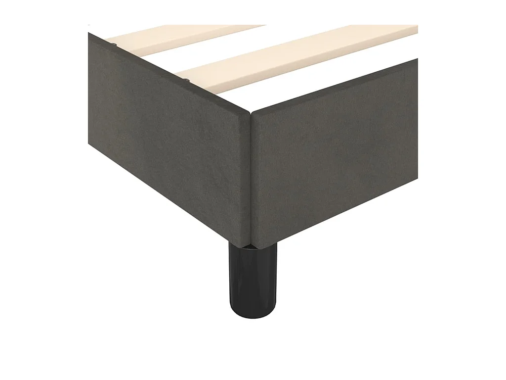 Struttura letto senza materasso grigio scuro 140x200 cm velluto