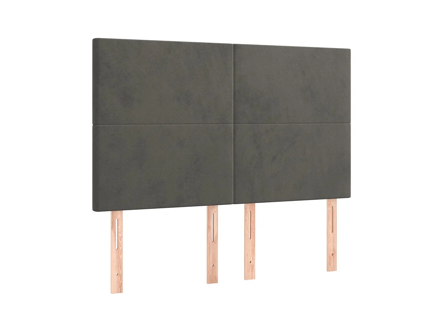 Struttura letto senza materasso grigio scuro 140x200 cm velluto