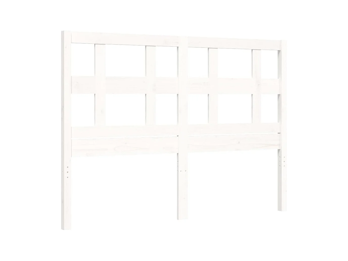 Cadre de lit sans matelas blanc 140x190 cm bois massif