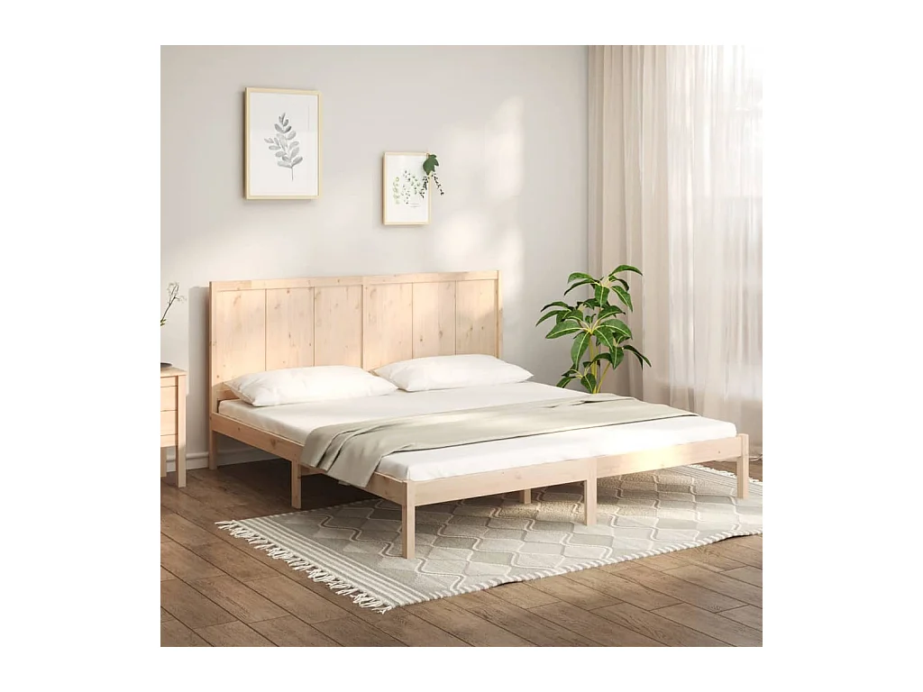 Bedframe zonder matras 200x200 cm massief grenenhout