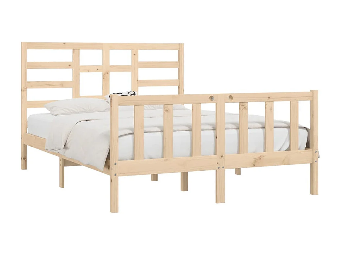 Struttura letto senza materasso 140x200 cm in legno massello di pino