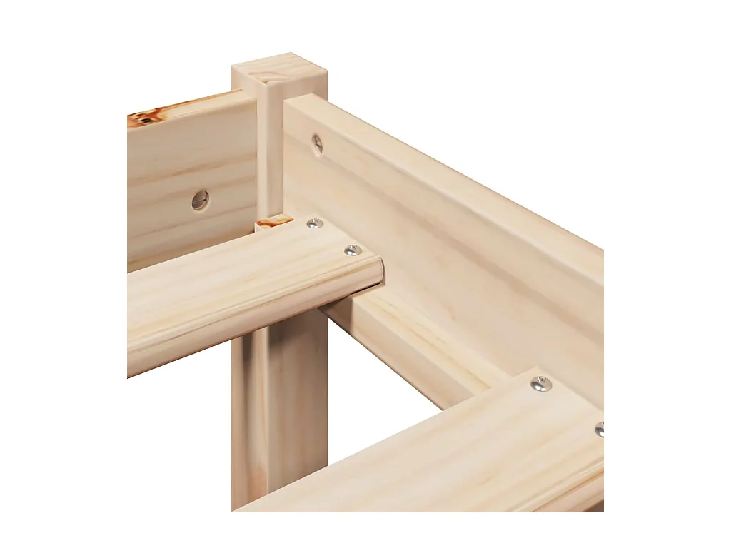 Struttura letto senza materasso 160x200 cm in legno massello di pino