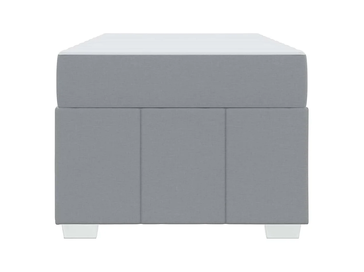 Estructura de cama con colchón Tejido gris claro 80 x 200 cm