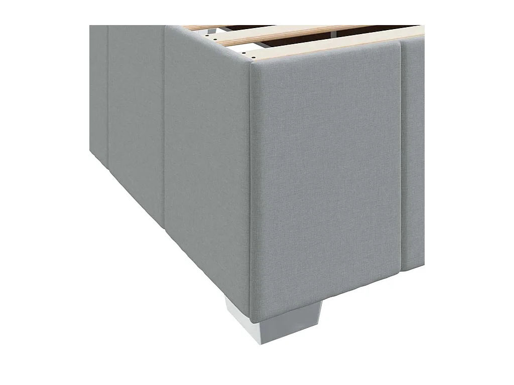 Bedframe met matras Lichtgrijs 80 x 200 cm stof