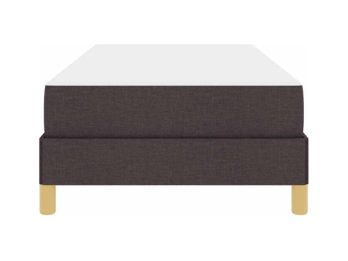 Letto a molle marrone 90 x 190 cm Tessuto, Legno ingegnerizzato