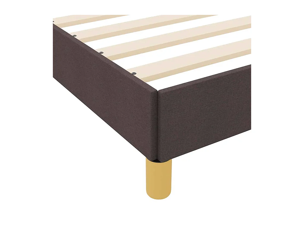 Letto a molle marrone 90 x 190 cm Tessuto, Legno ingegnerizzato