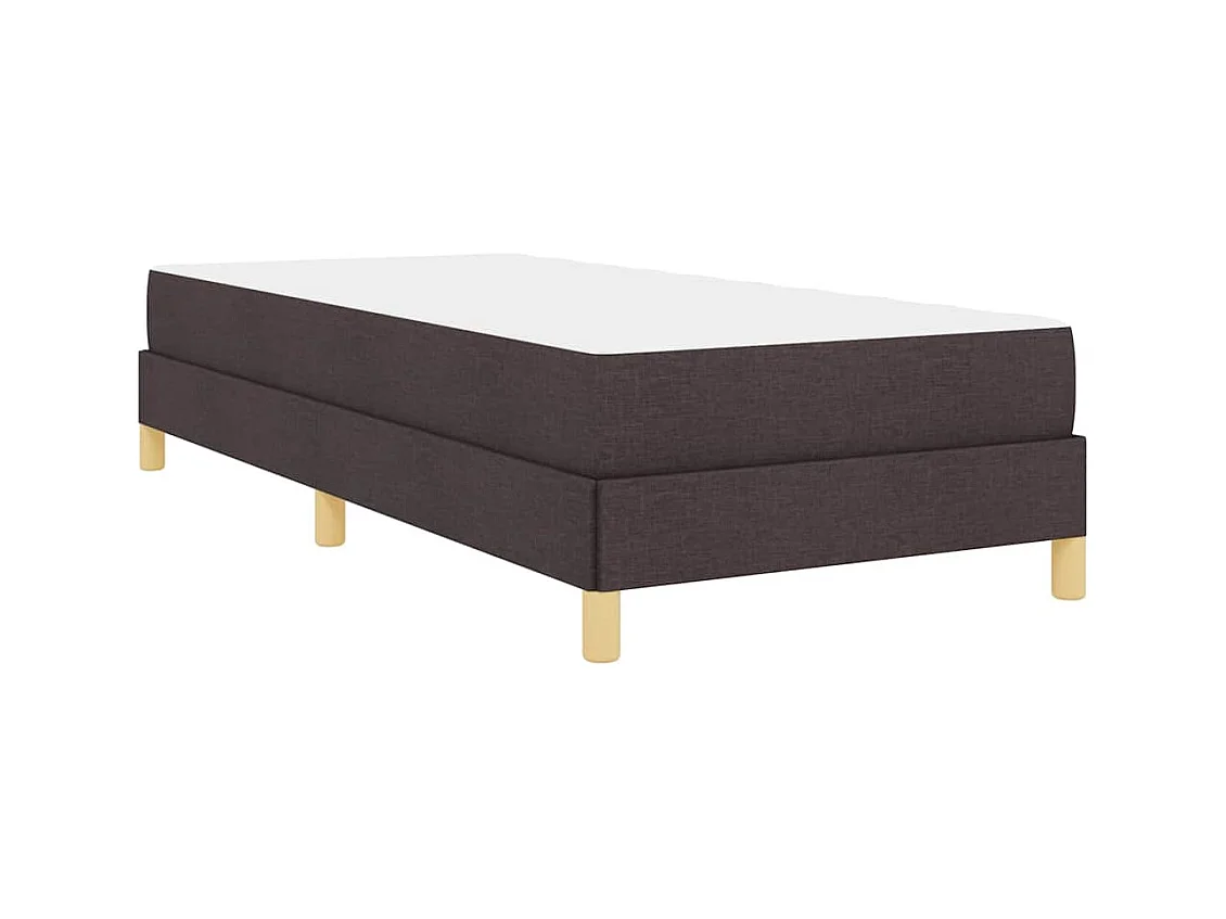 Letto a molle marrone 90 x 190 cm Tessuto, Legno ingegnerizzato