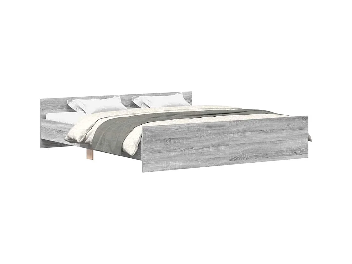 Bedframe zonder matras Sonoma grijs 160x200 cm