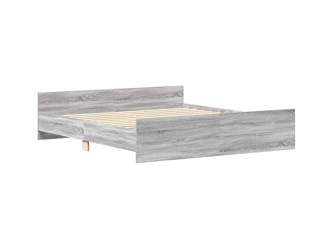 Bedframe zonder matras Sonoma grijs 160x200 cm