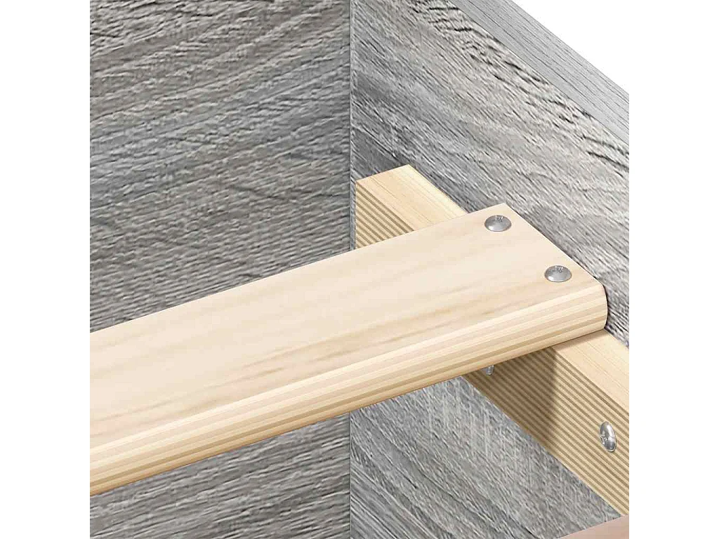 Struttura letto senza materasso Sonoma grigio 160x200 cm