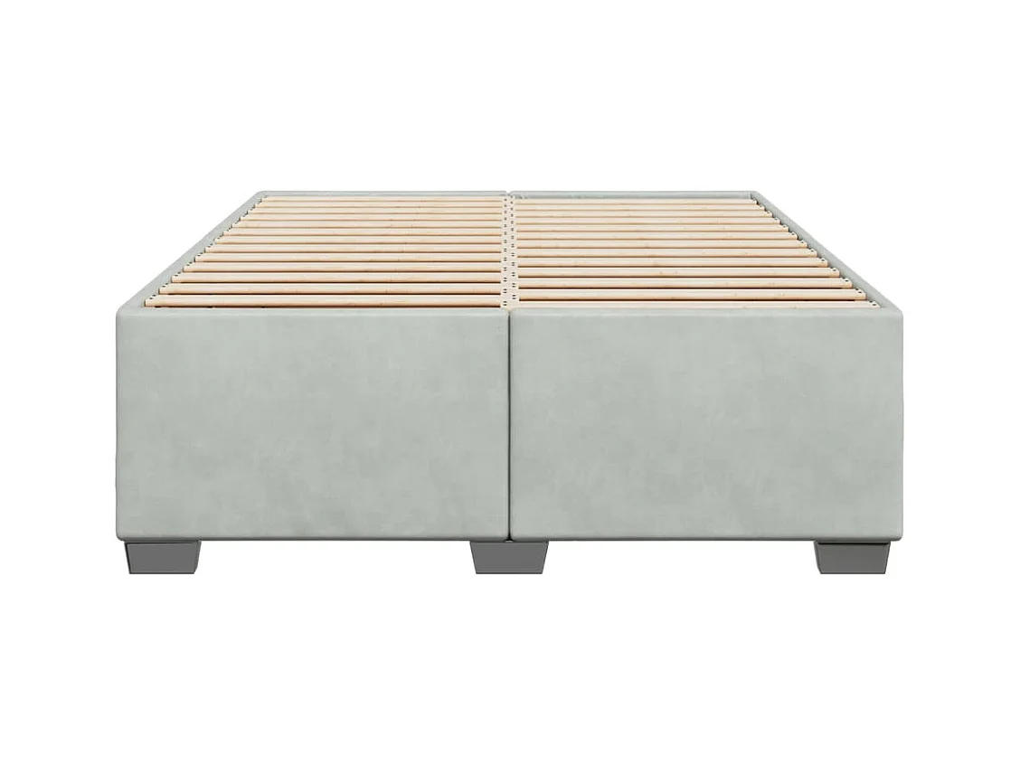 Bedframe zonder matras lichtgrijs 140x190 cm fluweel