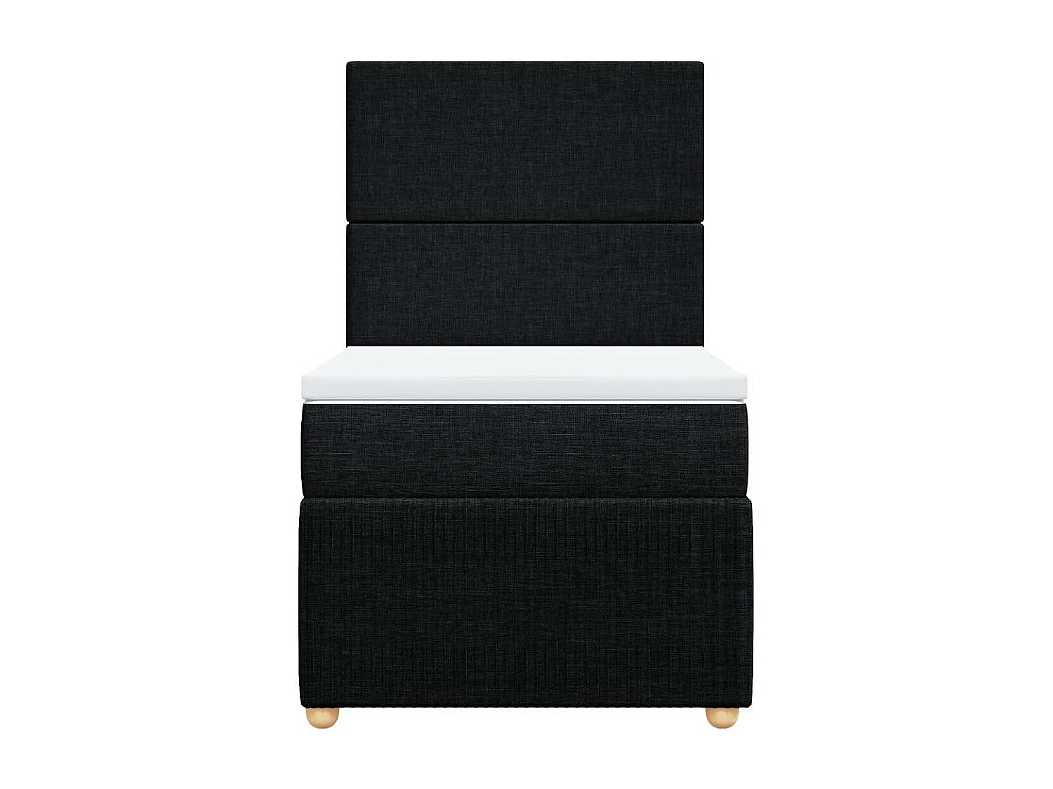 Rete a doghe e materasso Tessuto Nero 80x200 cm