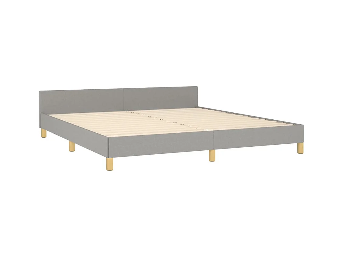 Bedframe zonder matras lichtgrijs 180x200 cm stof