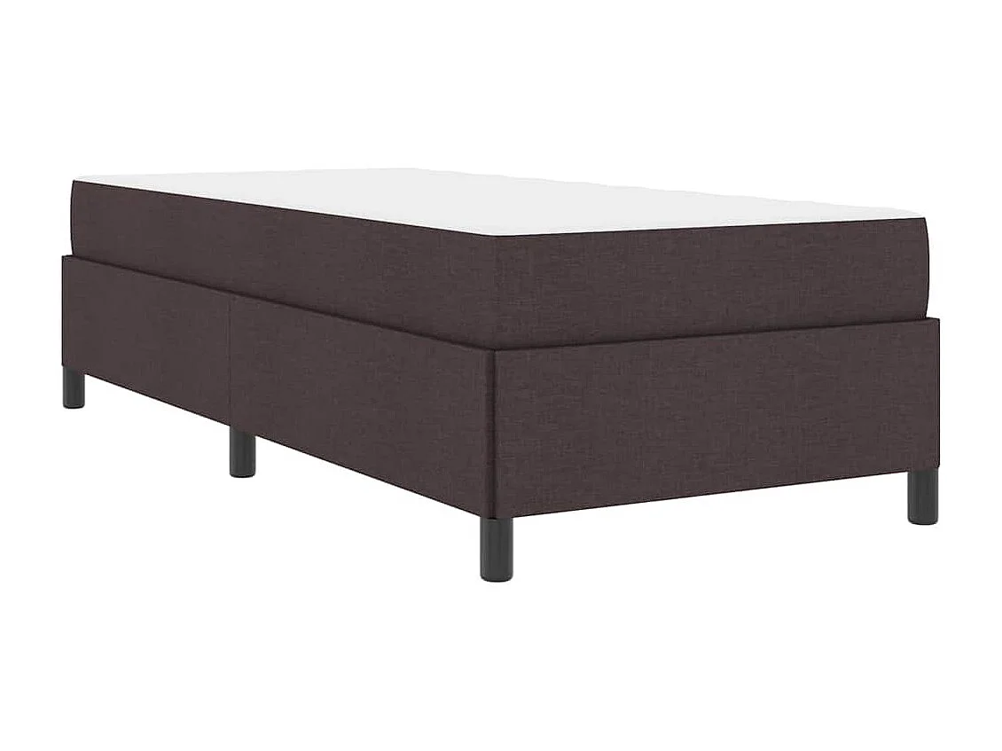Bruin boxspringbed 100 x 200 cm stof, bewerkt hout