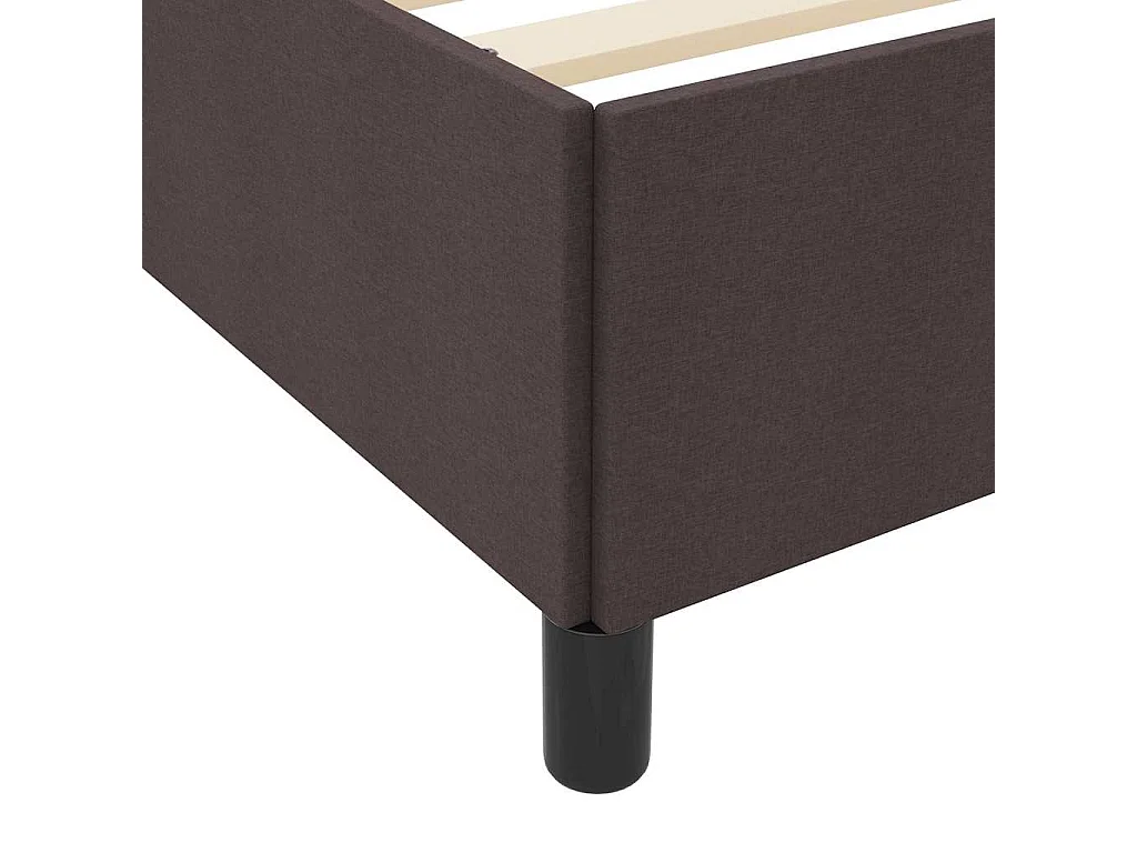 Bruin boxspringbed 100 x 200 cm stof, bewerkt hout