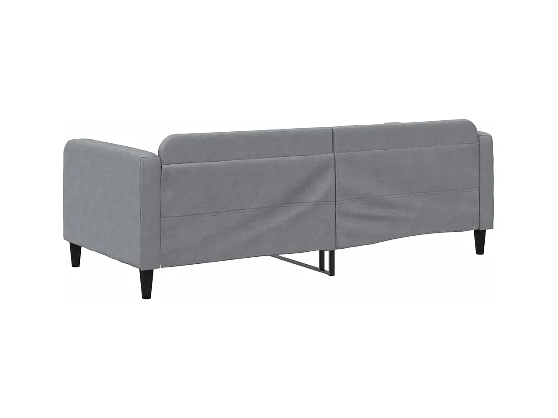Divano letto senza materasso grigio chiaro 90x190 cm tessuto