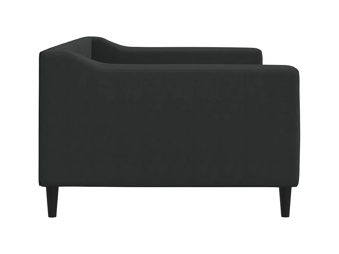 Lit de repos sans matelas noir 90x190 cm tissu