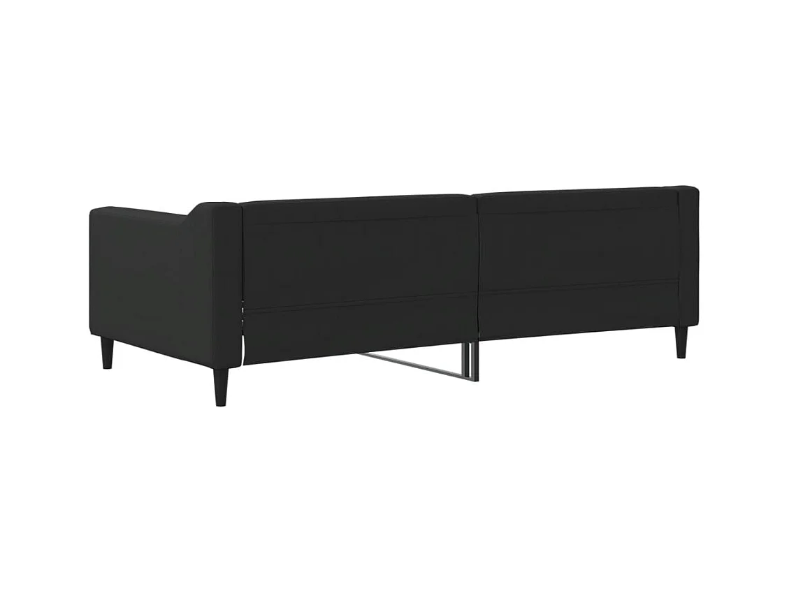 Lit de repos sans matelas noir 90x190 cm tissu
