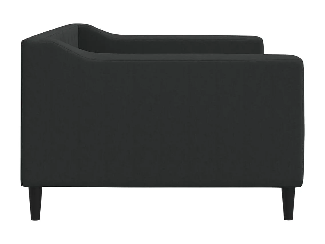Lit de repos sans matelas noir 90x190 cm tissu