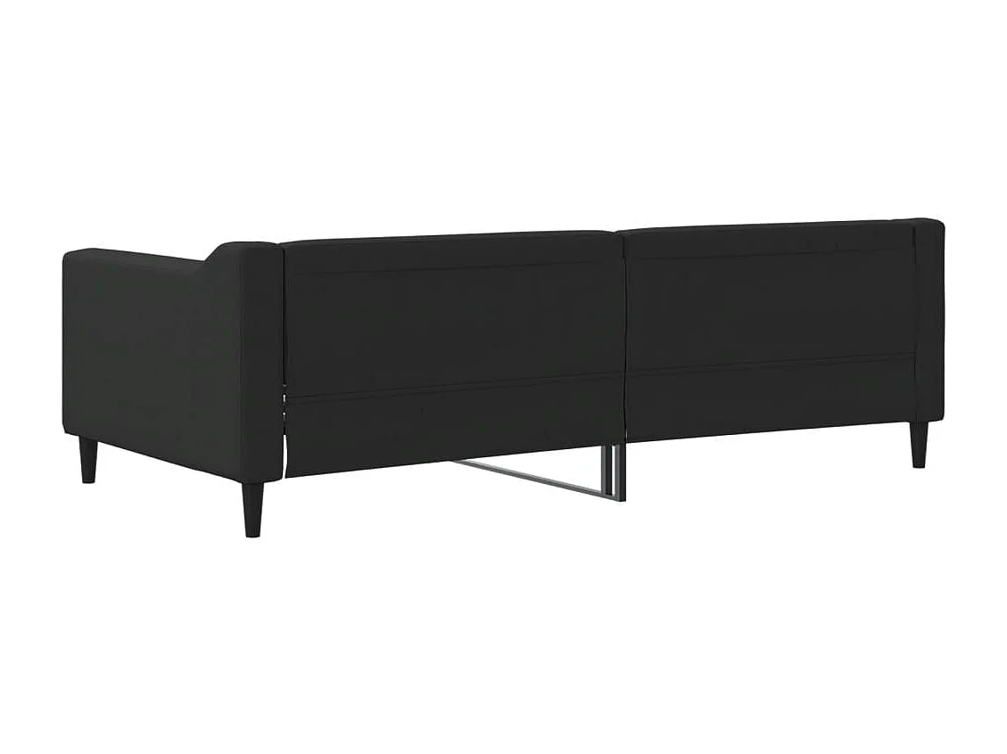 Lit de repos sans matelas noir 90x190 cm tissu