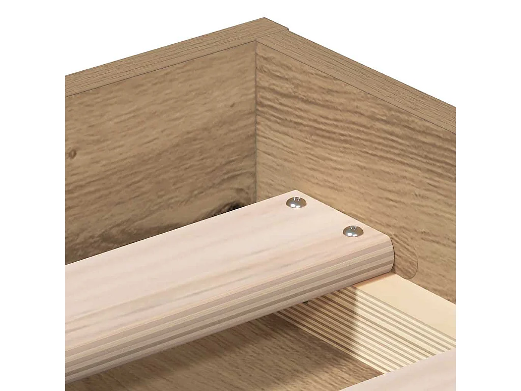 Bedframe zonder matras, handgemaakt eikenhout, 160x200 cm