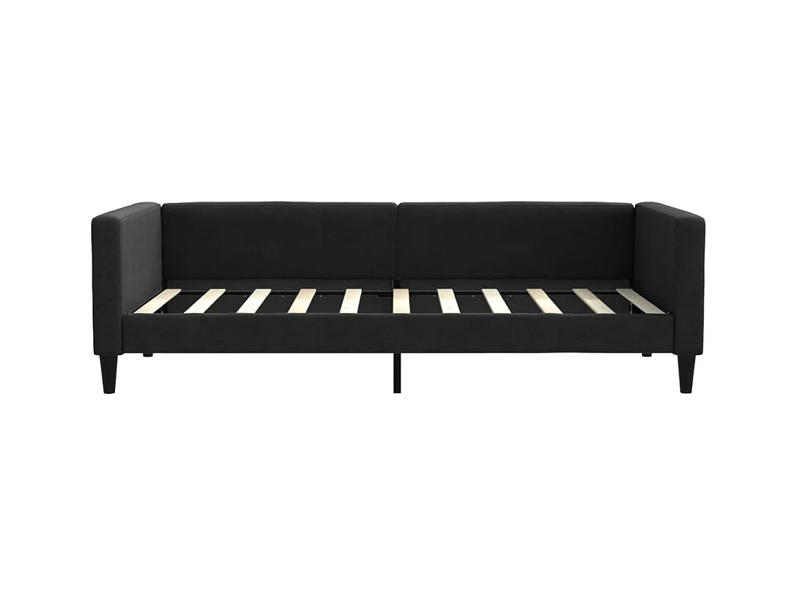 Daybed zonder matras zwart 90x190 cm stof