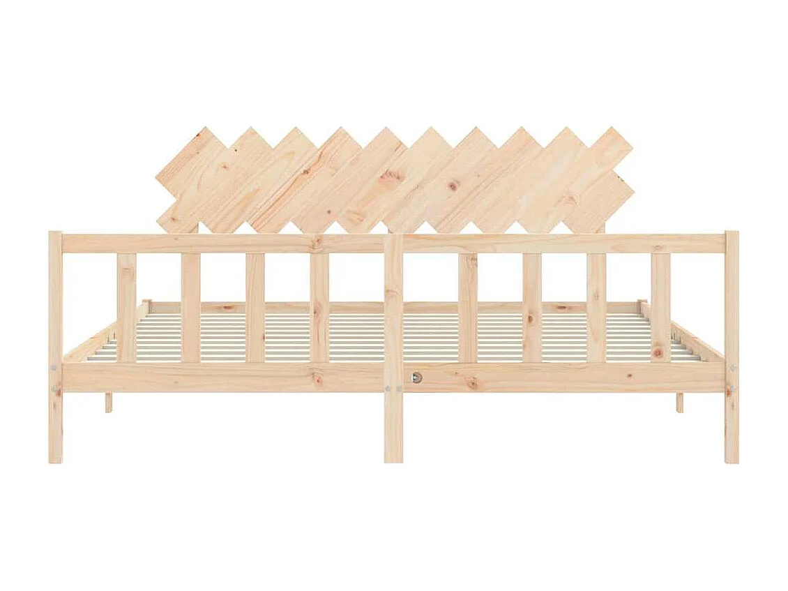 Struttura letto senza materasso 200x200 cm in legno massello di pino