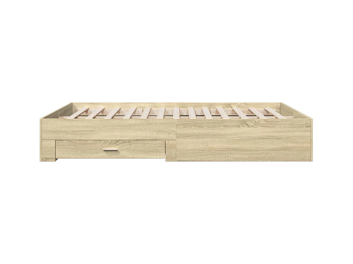 Bedframe met lades zonder matras sonoma eiken 150x200 cm