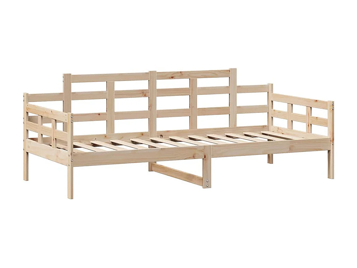 Divano letto con cassetti senza materasso 90x200 cm in legno massello