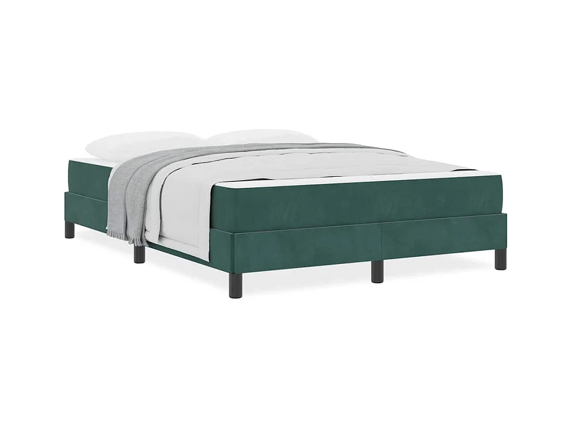 Boxspringbed met matras Donkergroen 140 x 200 cm Fluweel