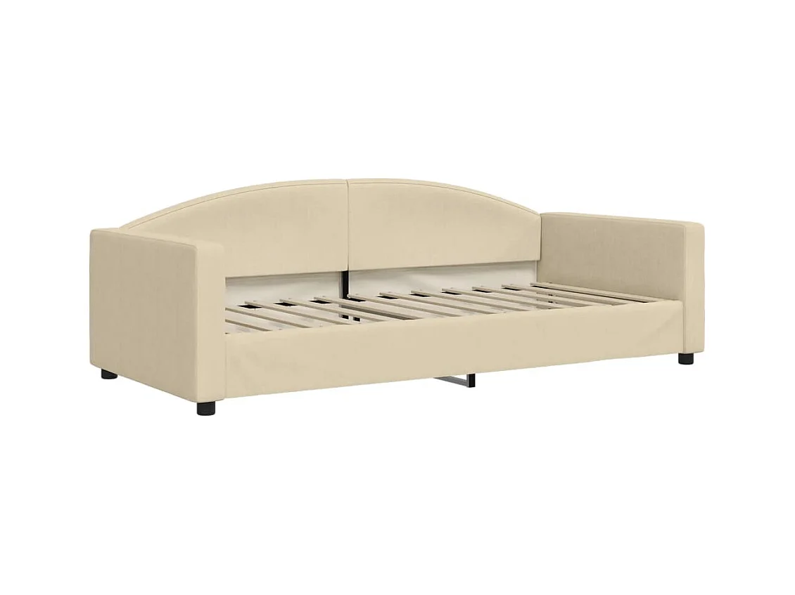 Daybed zonder matras crème 90x200 cm stof