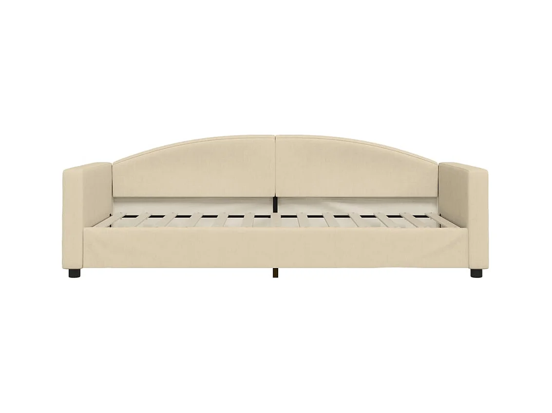 Daybed zonder matras crème 90x200 cm stof