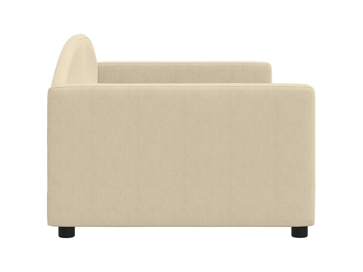 Daybed zonder matras crème 90x200 cm stof