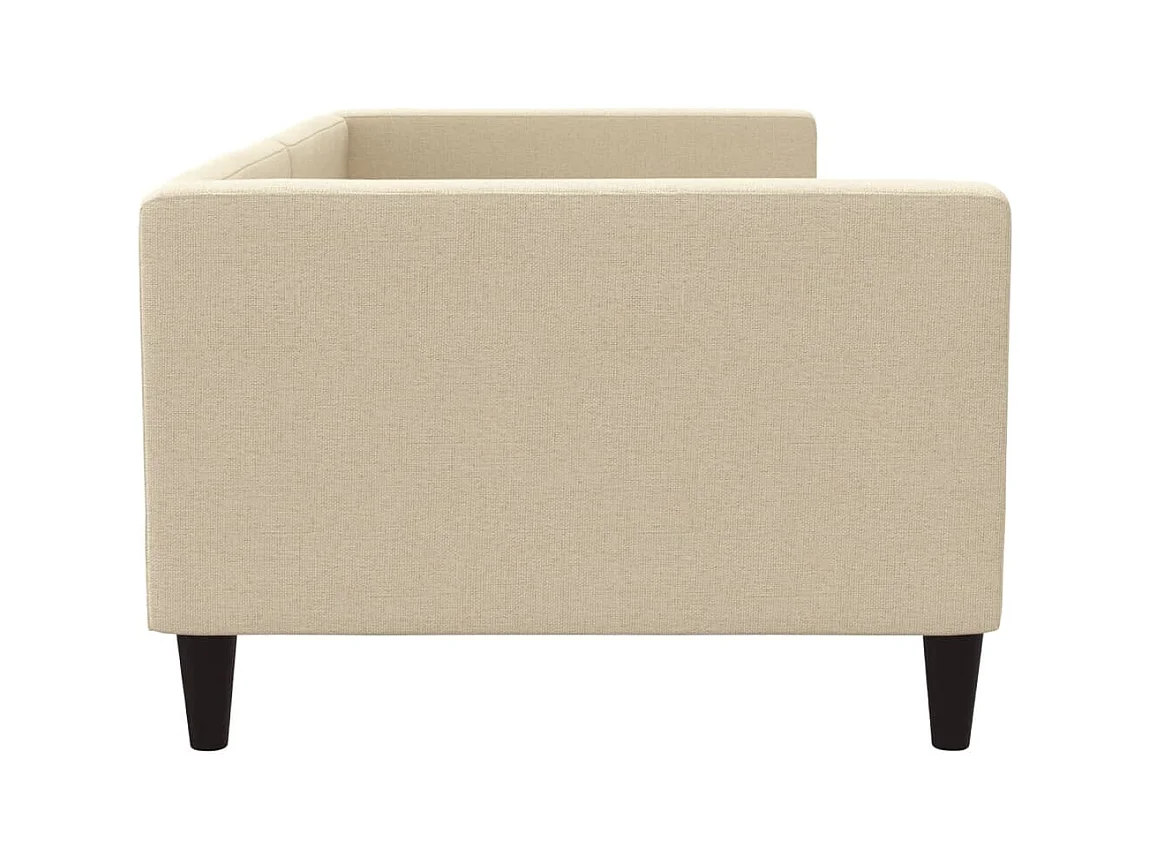 Lit de repos sans matelas crème 90x200 cm tissu