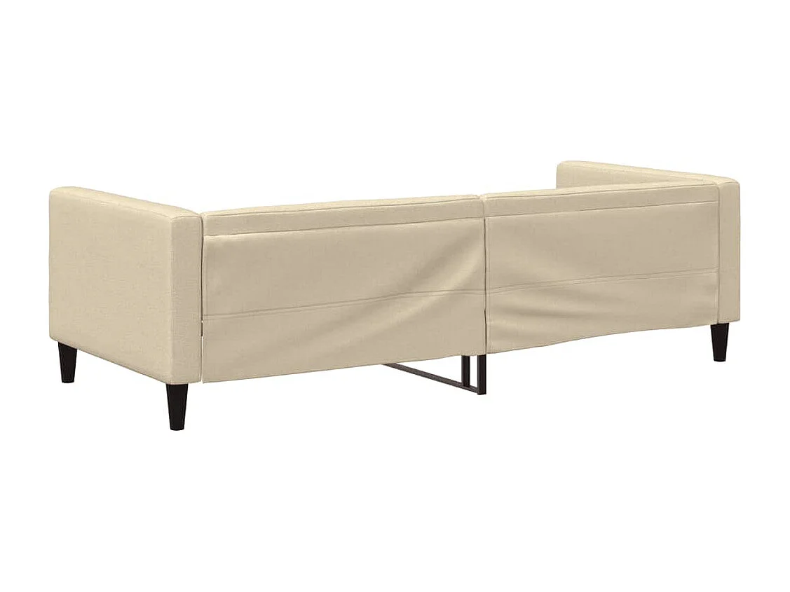 Lit de repos sans matelas crème 90x200 cm tissu
