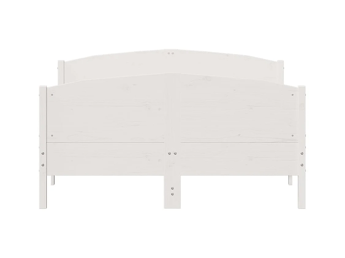 Bedframe zonder matras wit 140x190 cm massief grenenhout