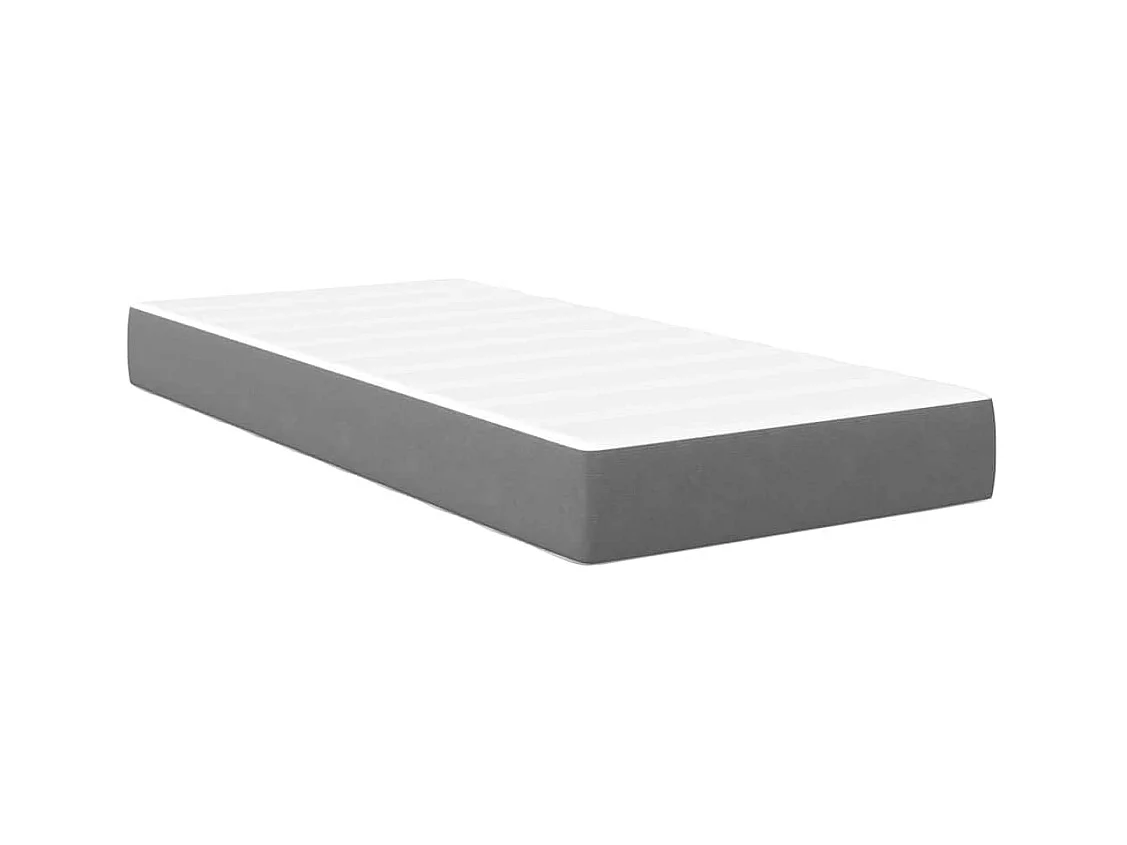 Colchón de cama con tejido gris claro de 90 x 200 cm