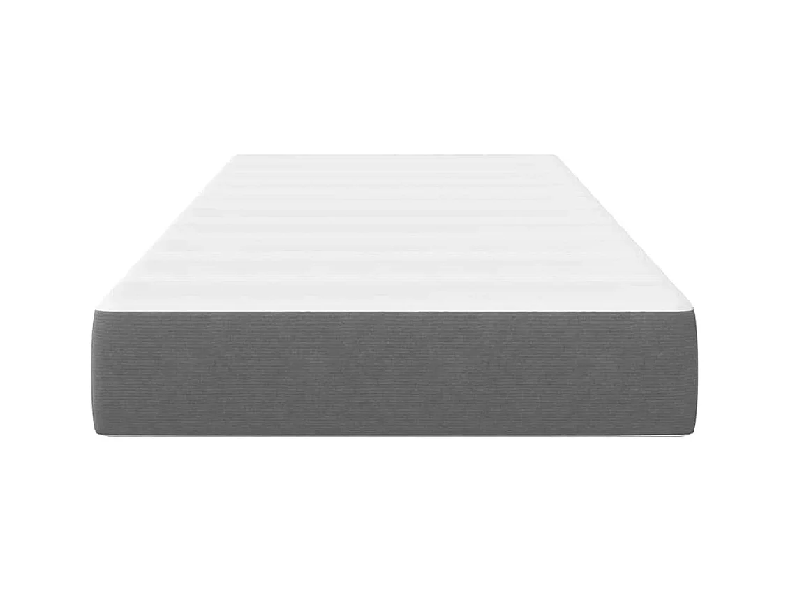 Matelas de Lit avec matelas Gris clair 90 x 200 cm tissu