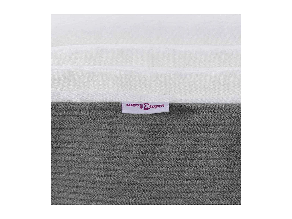 Matelas de Lit avec matelas Gris clair 90 x 200 cm tissu