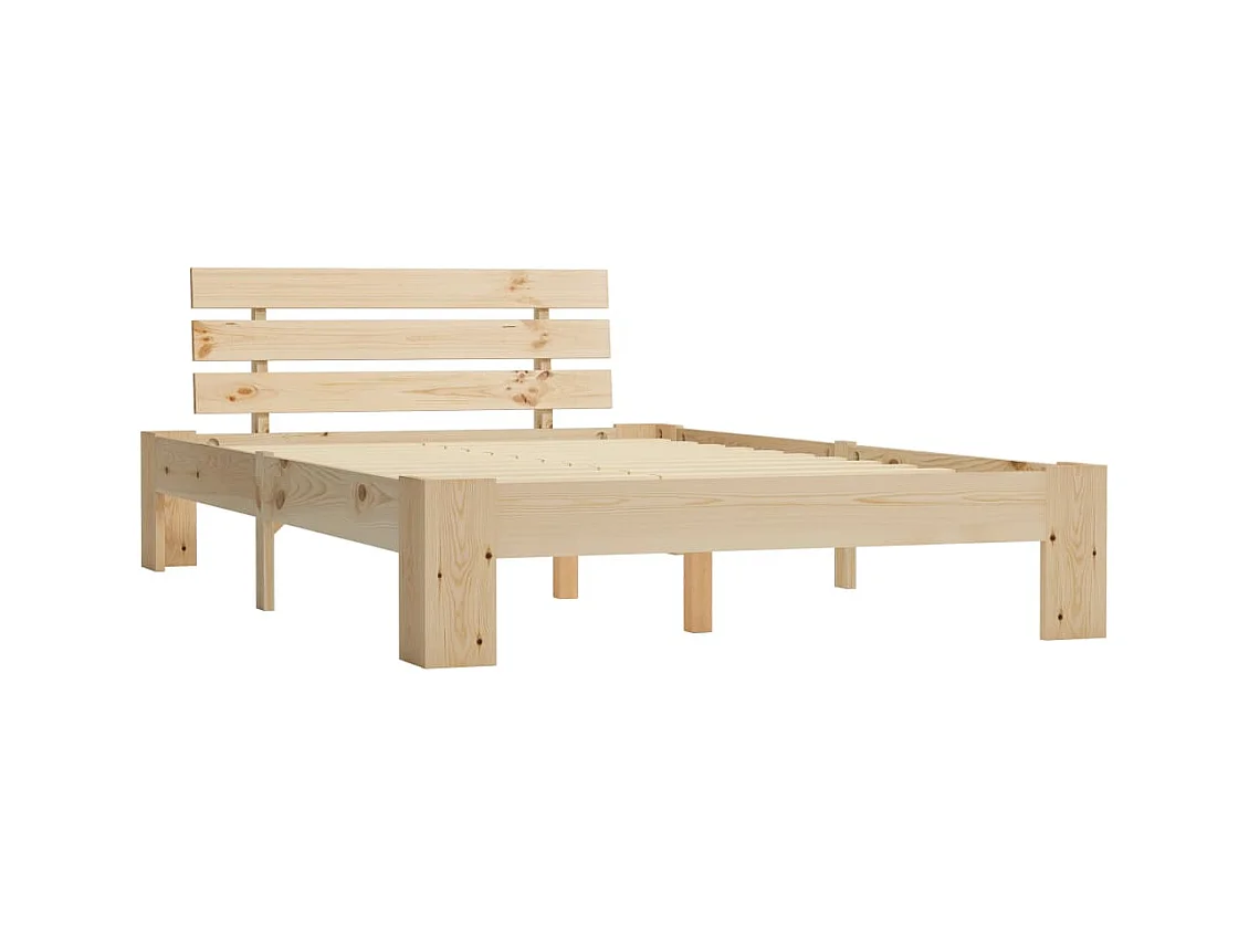 Cadre de lit sans matelas bois de pin massif 120x200 cm