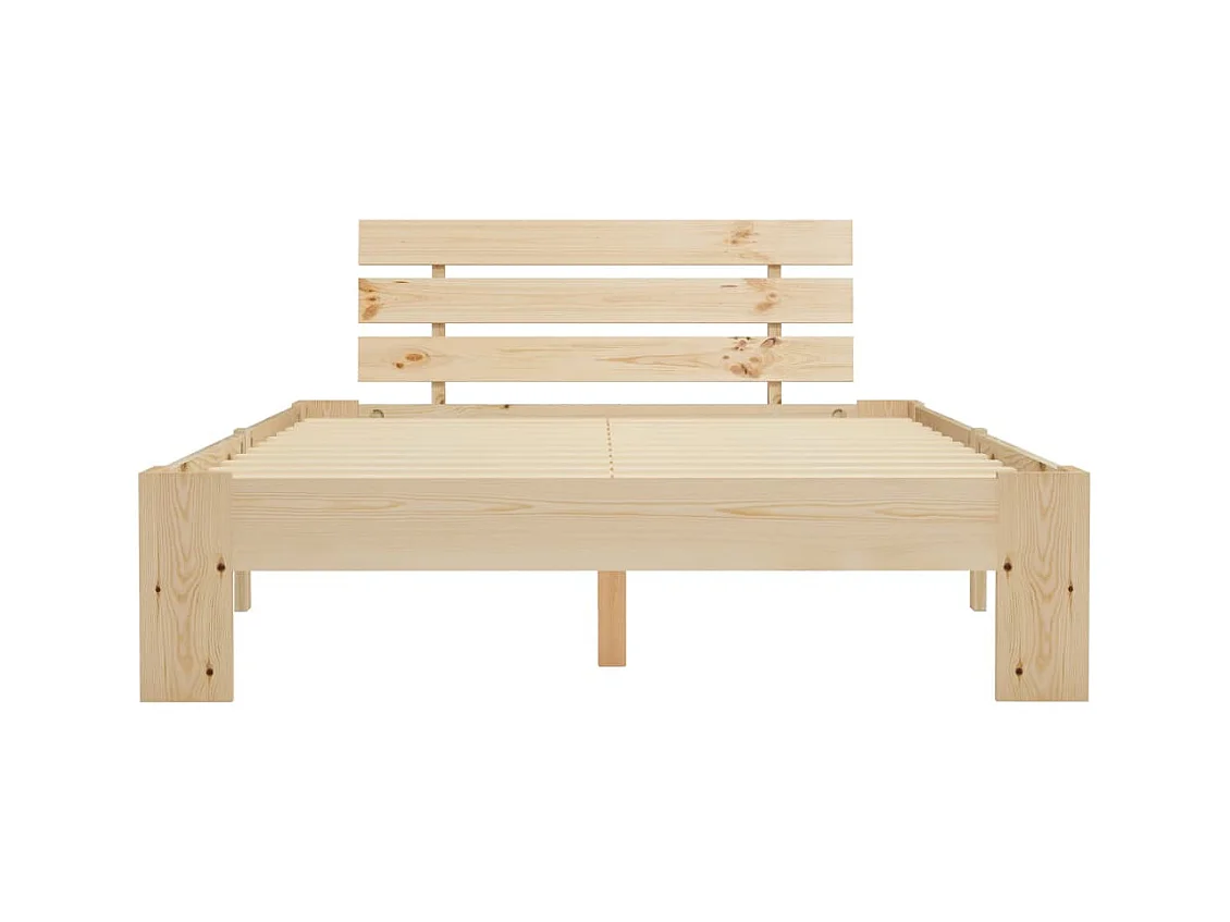 Cadre de lit sans matelas bois de pin massif 120x200 cm