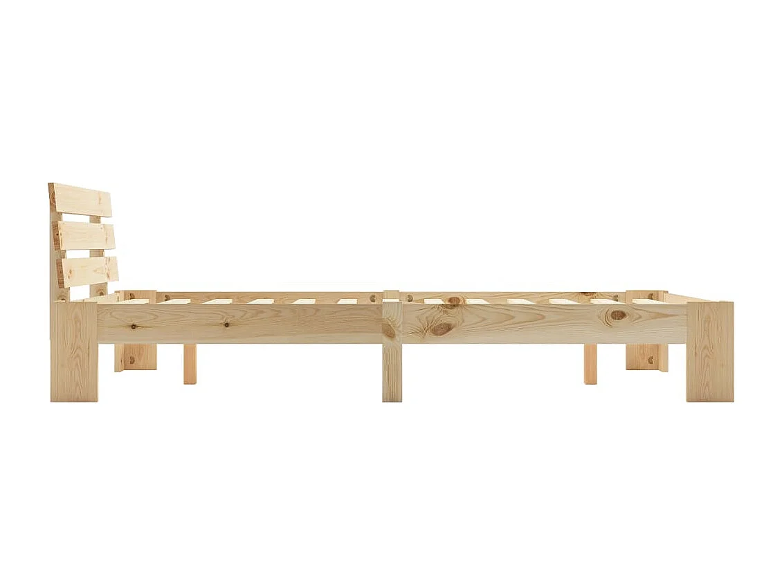 Cadre de lit sans matelas bois de pin massif 120x200 cm