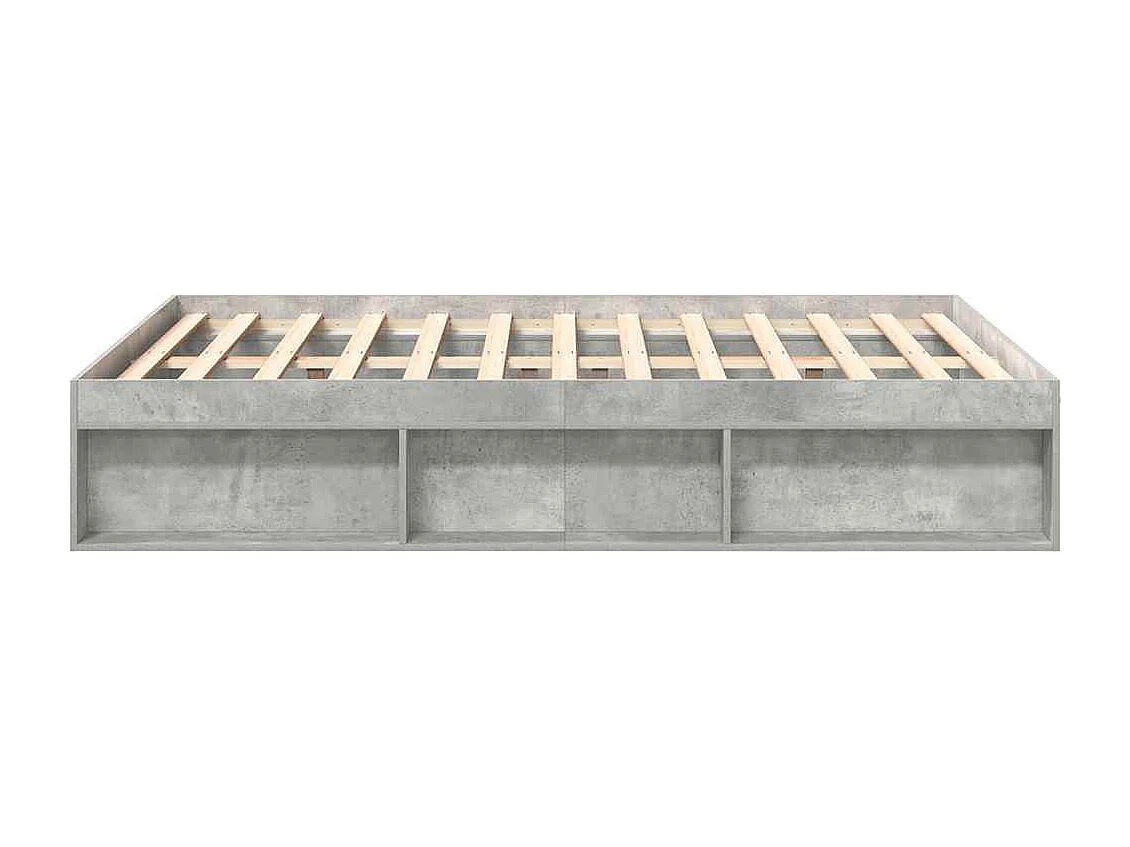 Estructura de cama sin colchón hormigón gris 135x190 cm