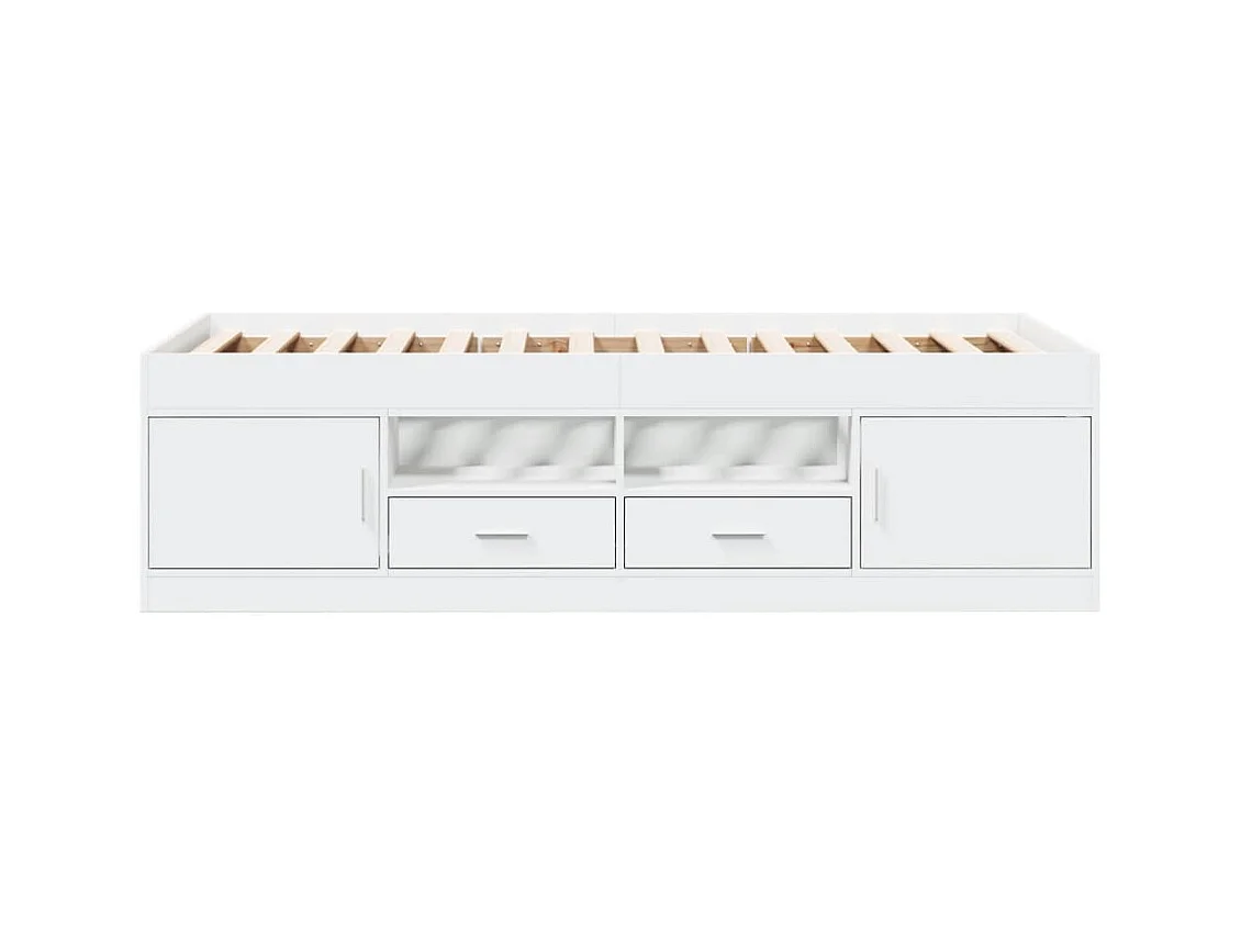 Dagbed met lades zonder matras wit 90x200 cm