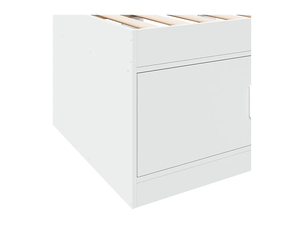 Dagbed met lades zonder matras wit 90x200 cm