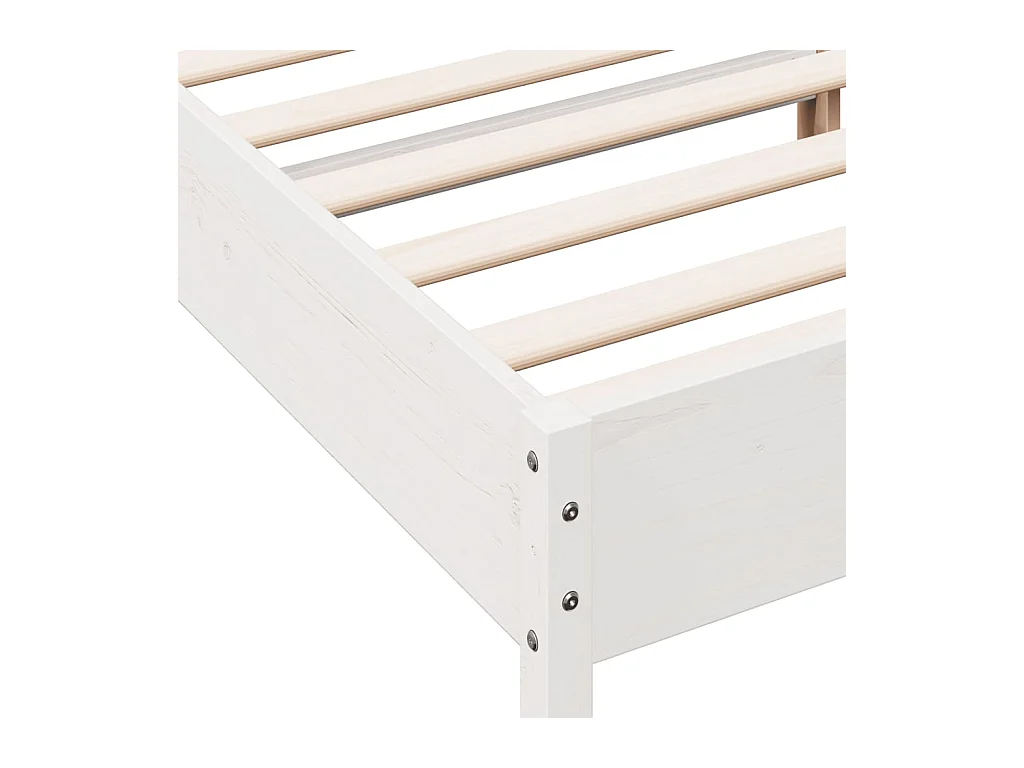 Bedframe zonder matras wit 150x200 cm massief grenenhout