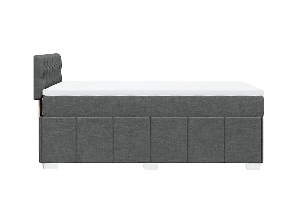 Lattenbodem en matras Donkergrijs 90x190 cm Stof