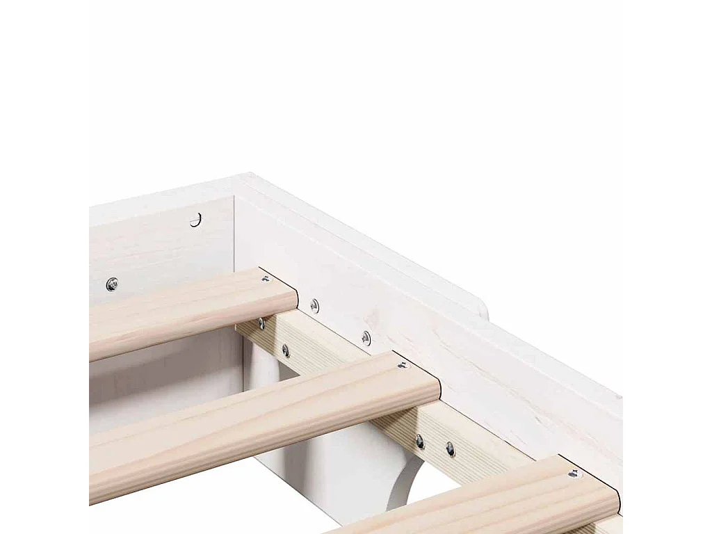 Estructura de cama blanca 180 x 200 cm Madera maciza de pino