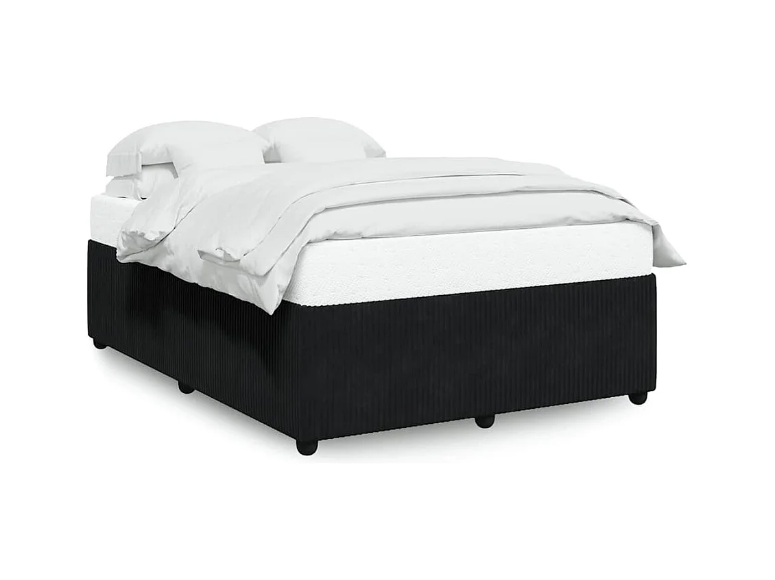 Bedframe zonder matras zwart 140x200 cm fluweel