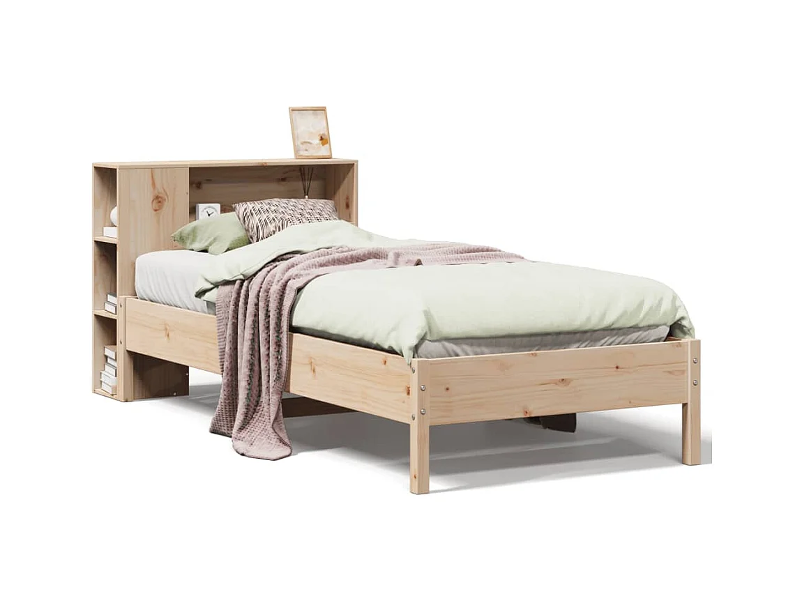 Boekenkastbed zonder matras 90x200 cm massief grenenhout